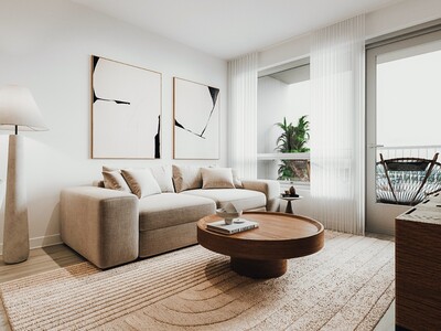 Le Bloc Rivard condos locatifs salon lumineux