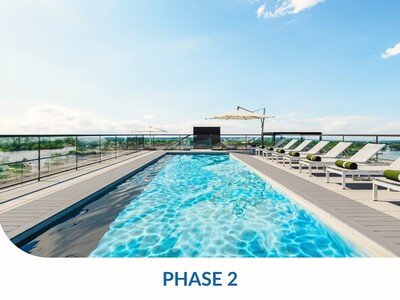 Neolia phase 2 piscine creusée sur le toit