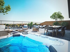 Baldwin Condos & Penthouses spa avec vue sur la ville