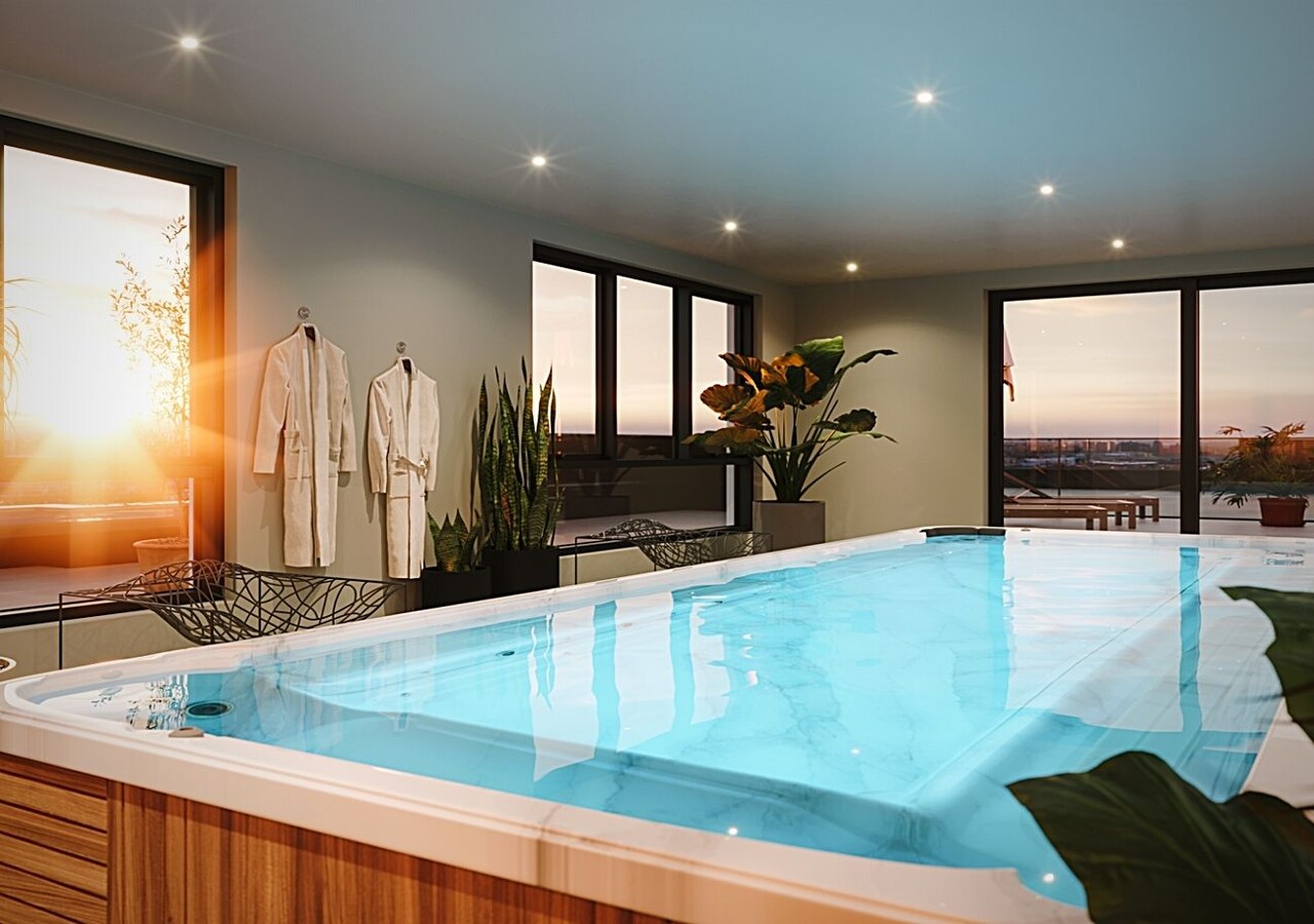 Baldwin Condos & Penthouses Spa intérieur avec vue sur la ville