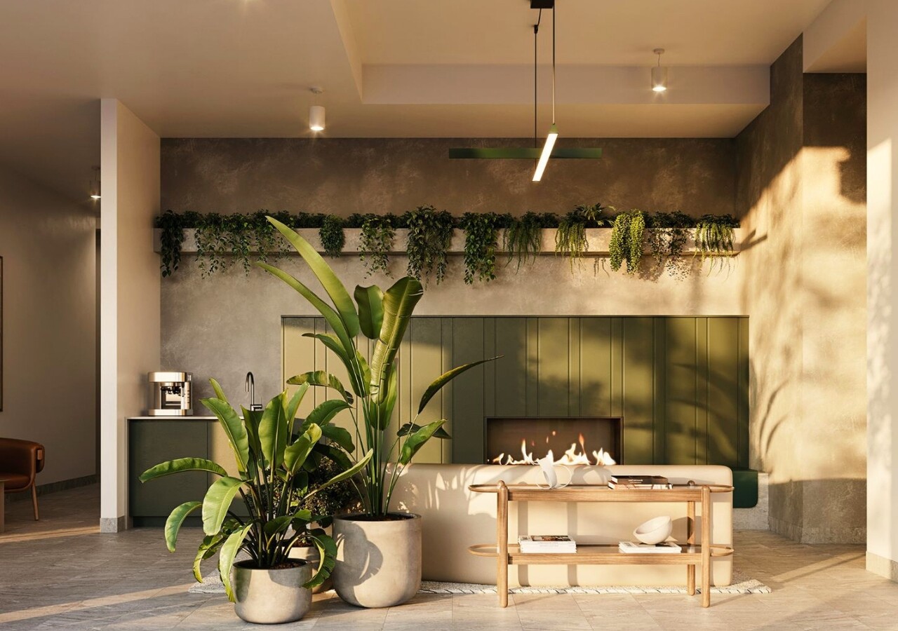 Bosco habitats locatifs lounge avec foyer