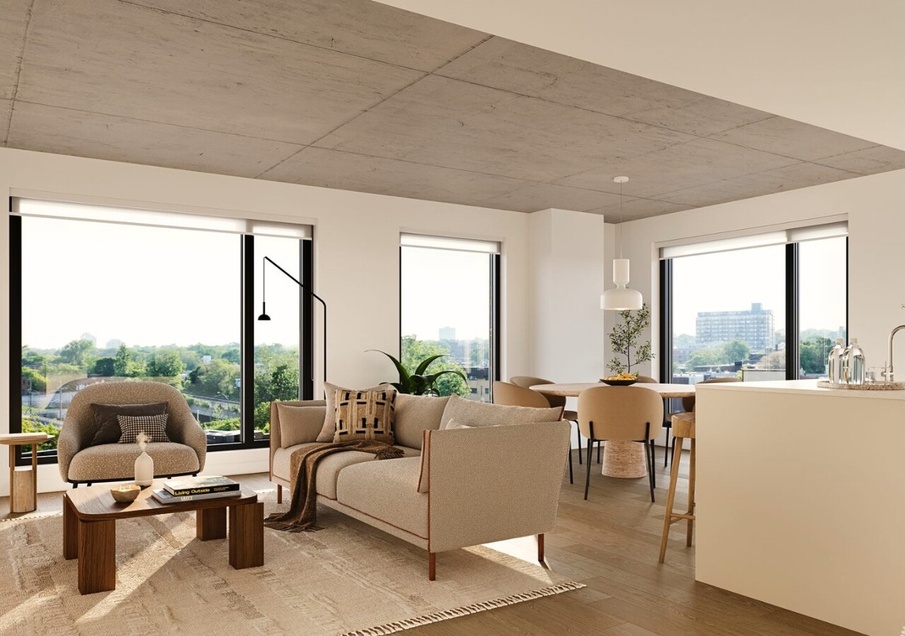 Bosco habitats locatifs salon avec généreuse fenestration