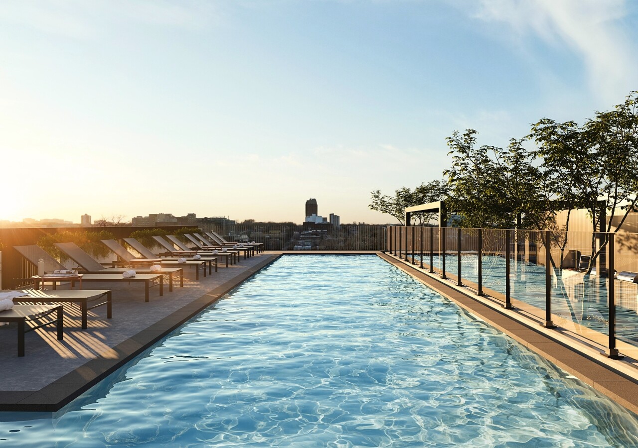 Champlain condos locatifs piscine creusée sur le toit