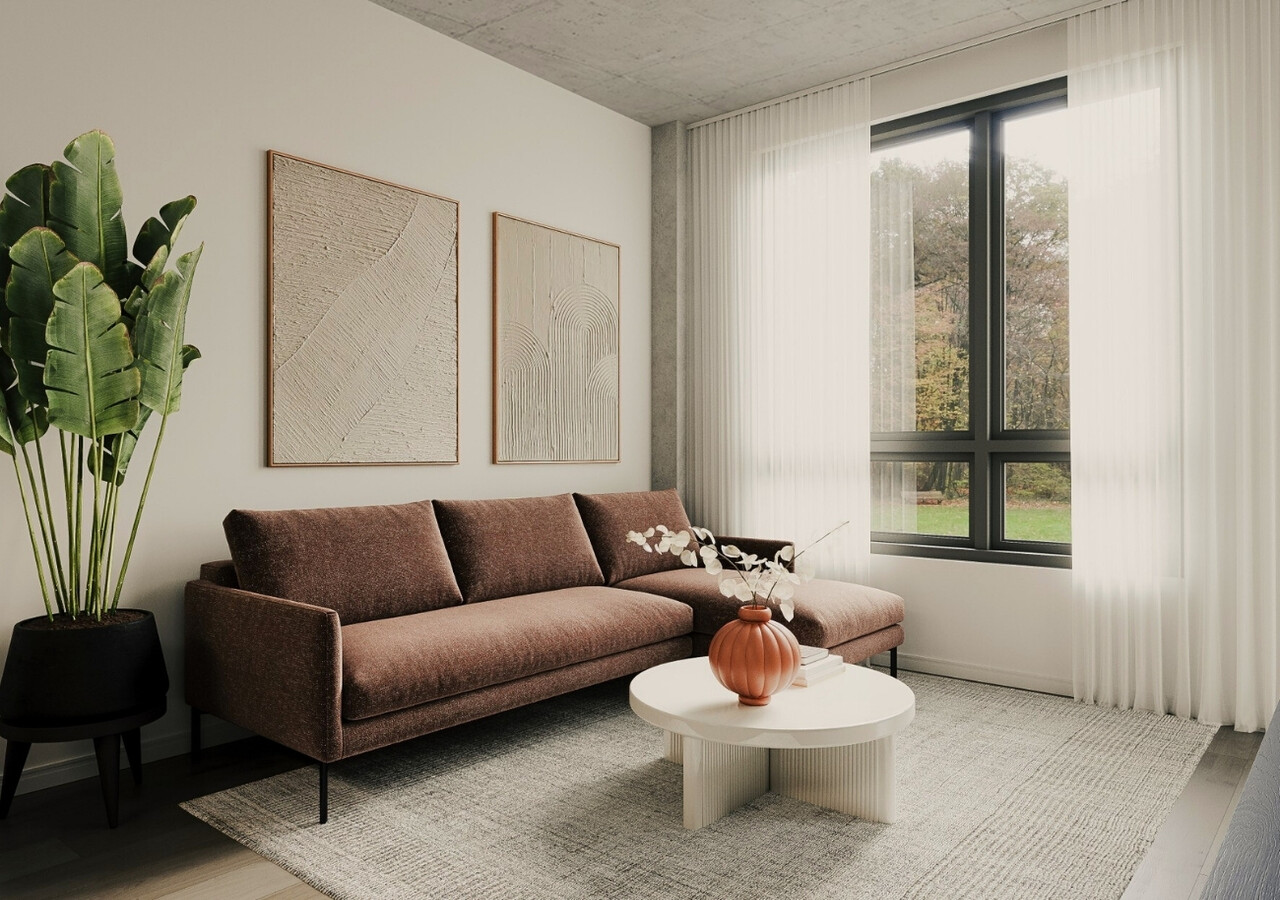 Univert LaSalle condos salon lumineux