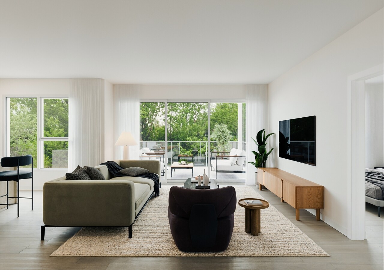 Edena Condos salon lumineux