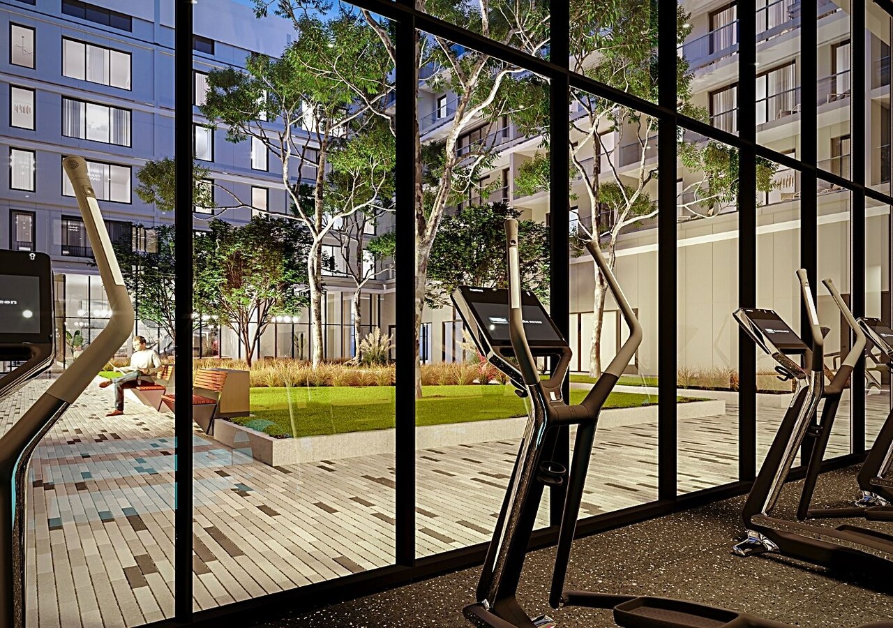 Gym avec vue sur l'extérieur