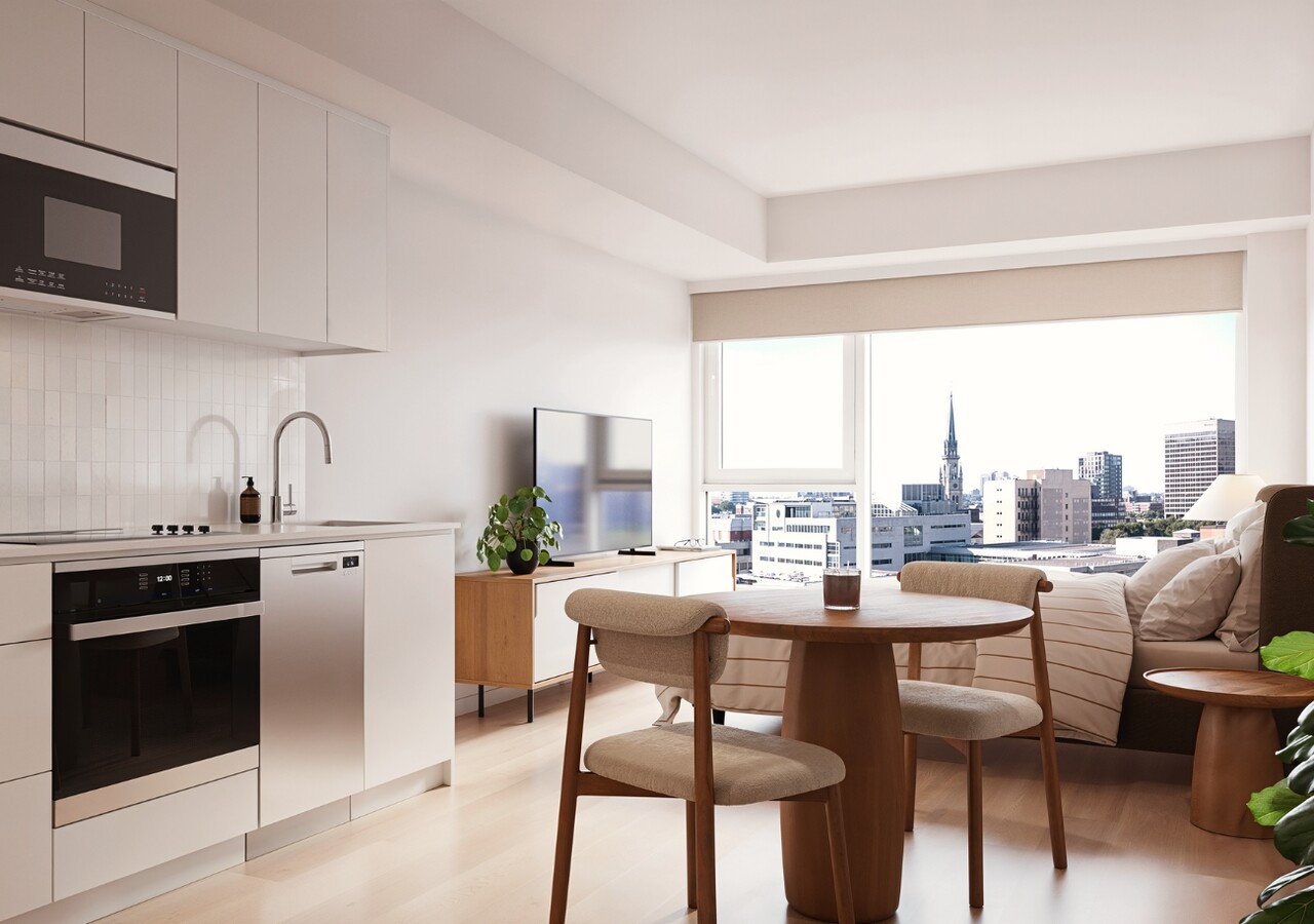 La Tour Fides salon avec grande fenestration