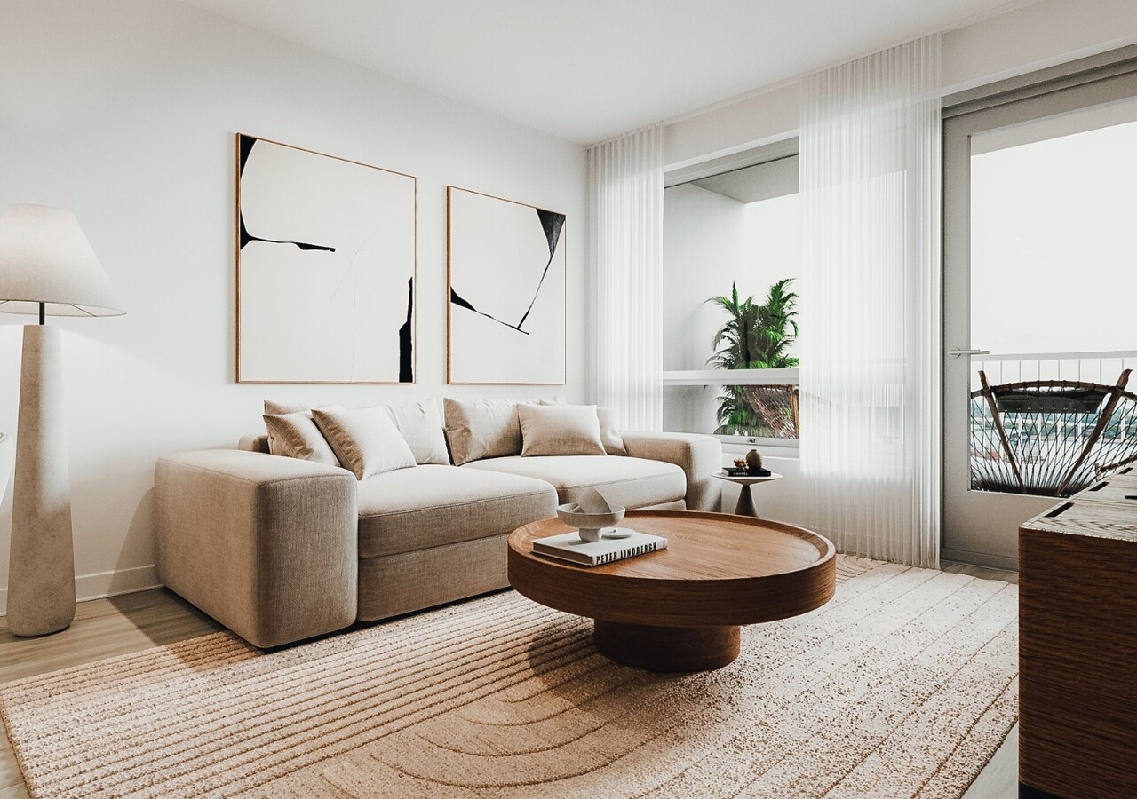 Le Bloc Rivard condos locatifs salon lumineux