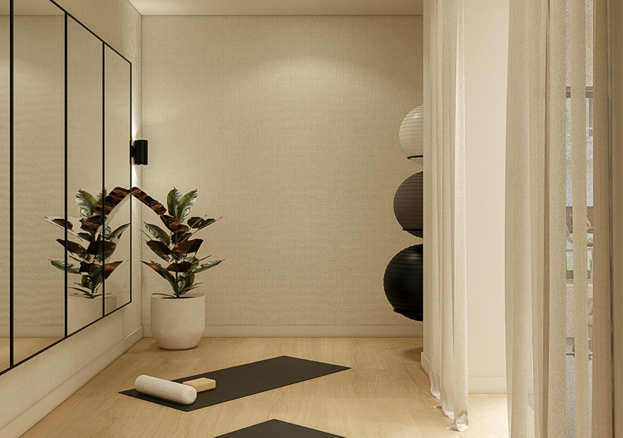 Le Miner yoga room