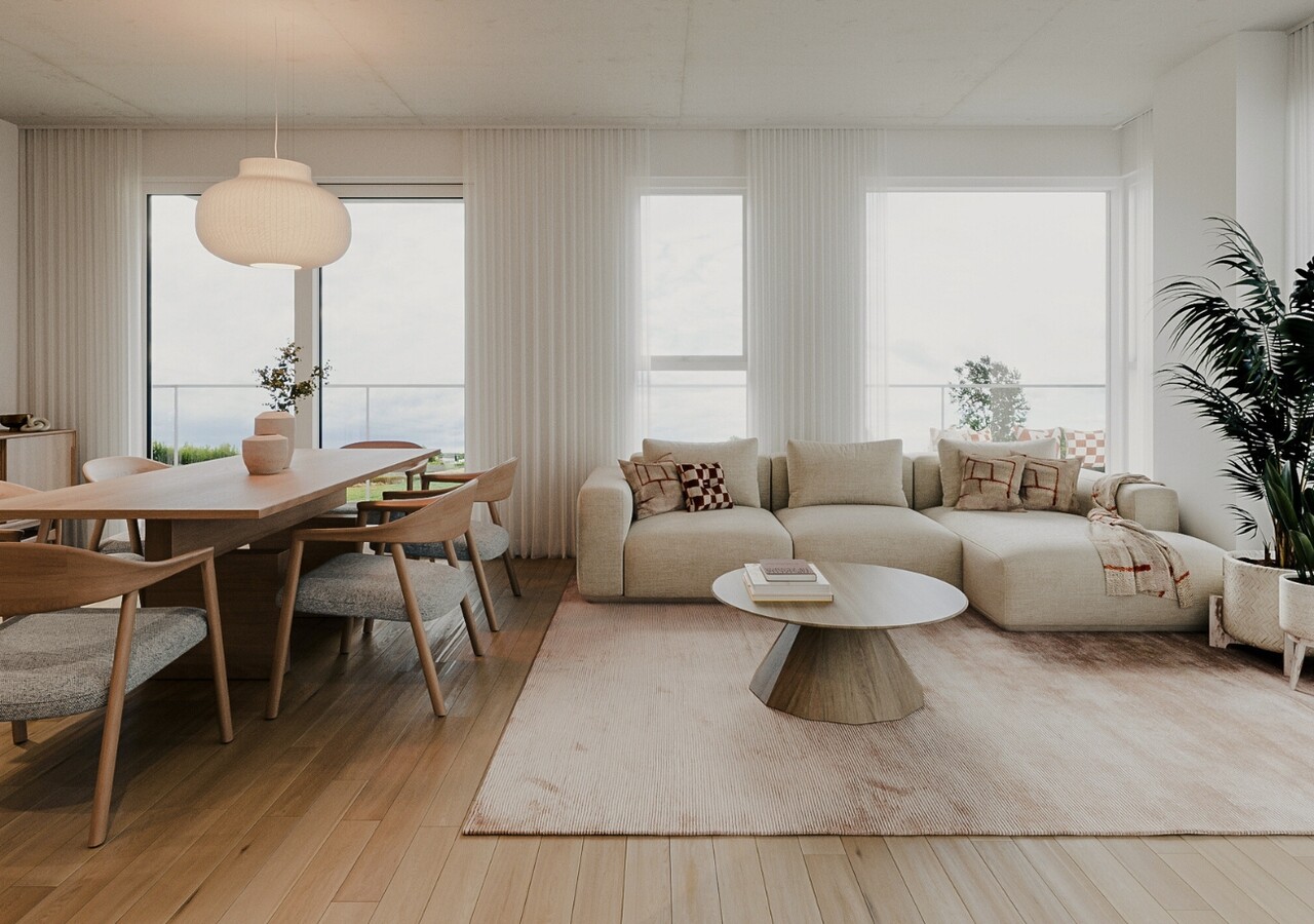 Quartier Louka Granby appartement moderne salon
