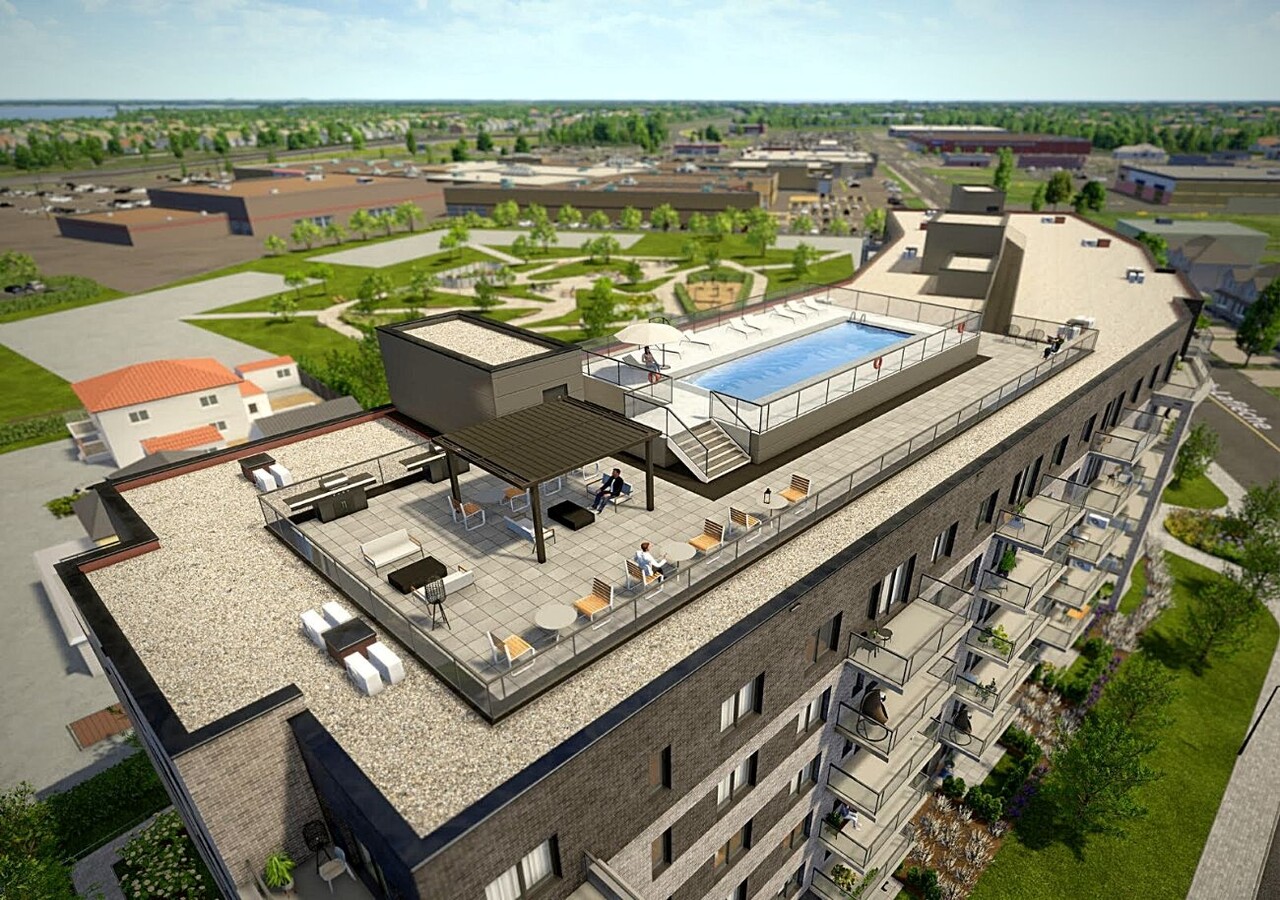 Neolia condos terrasse sur le toit avec piscine
