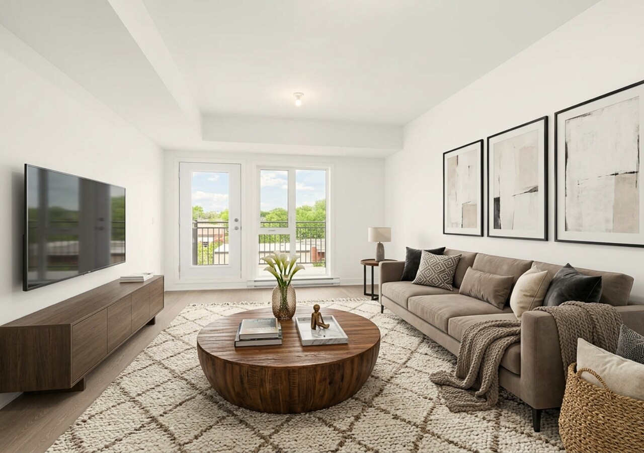 Florence Condos salon lumineux