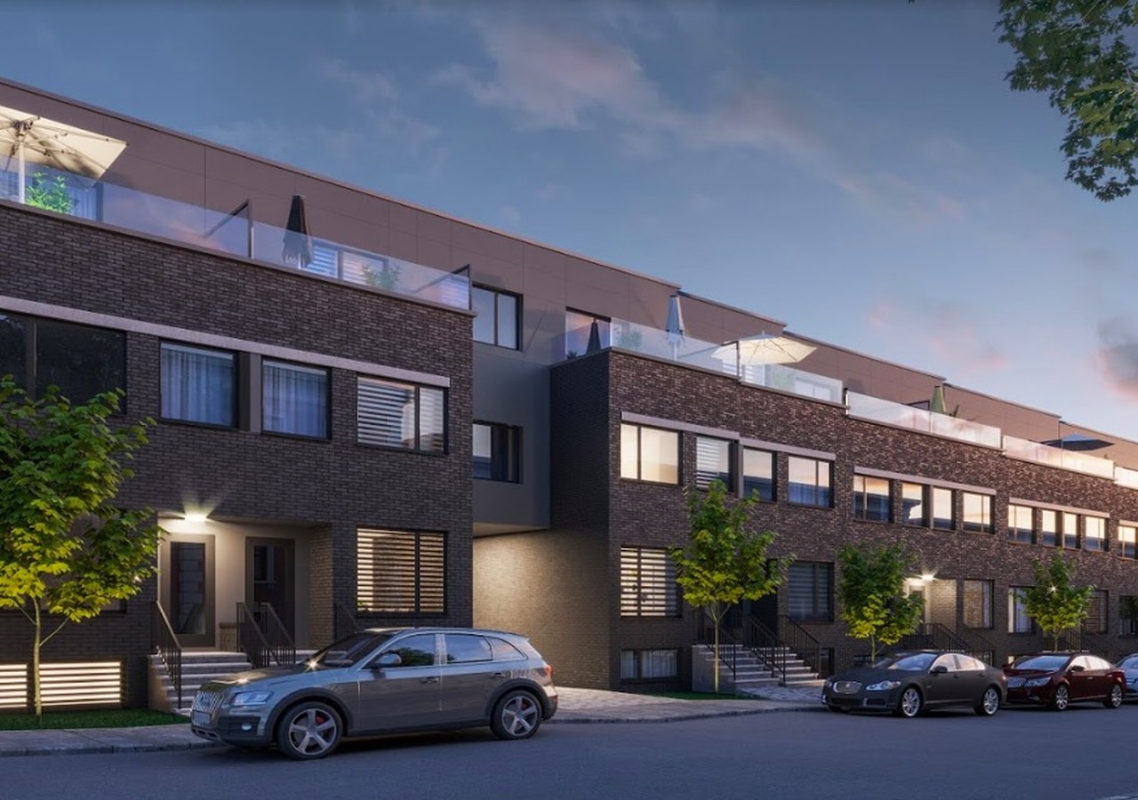 Maisons de ville vues de la rue